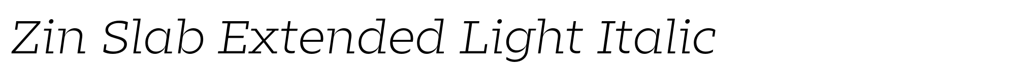 Zin Slab Extended Light Italic image